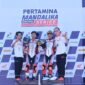 Di kelas Junior 250cc tim ART juga berhasil menambah koleksi dengan perolehan podium 3 oleh Nabil Sahzena (kedua dari kanan) saat race 1 hari sabtu. Lalu disusul oleh Azel Savero (ketiga dari kanan) yang juga sumbang podium dengan finish ke 2 hari minggu di kelas tersebut.