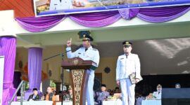 fhoto : walikota pagar alam jadi inspektur upacara hut kota ke-25