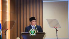 Gubernur Sumatera Selatan Herman Deru saat sambutan dalam rapat paripurna di gedung DPRD Sumsel, Senin (22/6/2026). Foto: Pemprov Sumsel
