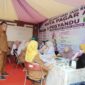 fhoto : tampak layanan kesehatan gratis di stand dinas kesehatan dalam rangka hut pagar alam ke-25