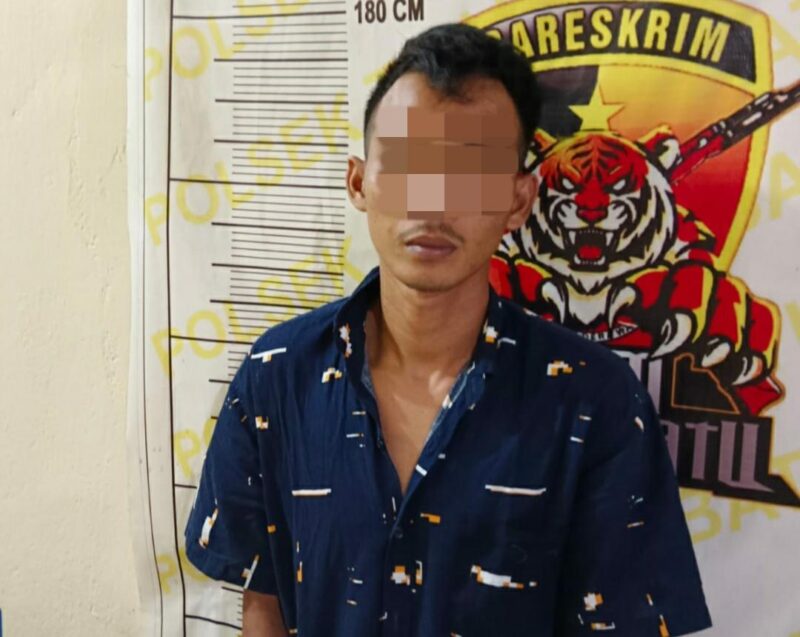 Pelaku A.P saat diamankan. Foto: Polisi.