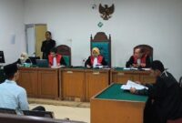Saat JPU kejari Muba membacakan tuntutan disidang Tipikor Palembang, Kamis (25/6/2026)