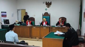 Saat JPU kejari Muba membacakan tuntutan disidang Tipikor Palembang, Kamis (25/6/2026)