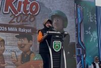 Caption: Kepala BPS RI, Amalia Adininggar Widyasanti dalam rangkaian kegiatan Semarak Sensus Wong Kito di Benteng Kuto Besak Palembang, Minggu (28/6/2026). Foto: Tia