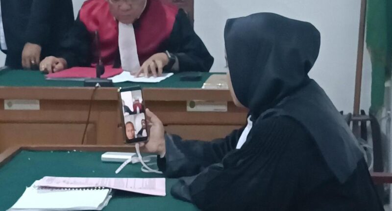 Saat Terdakwa dihadirkan secara virtual untuk mendengarkan tuntutan dari JPU, Senin (29/6/2026)