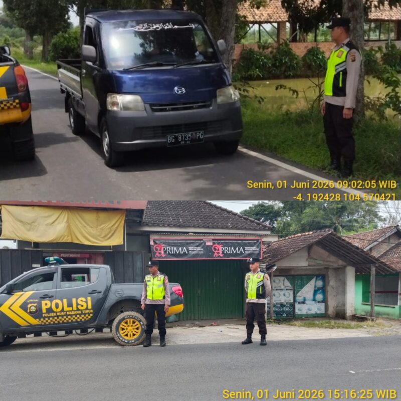 Personel Polsek Buay Madang Timur melakukan pemantauan kendaraan roda empat saat menggelar patroli KRYD, dan memantau situasi kamtibmas, serta mengantisipasi kerawanan kejahatan jalanan dalam giat patroli sore. Giat ini dilaksanakan guna mempersempit ruang gerak pelaku tindak pidana 3C di wilayah hukum Polsek Buay Madang Timur. 