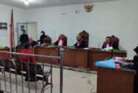 Saat terdakwa dihadirkan disidang PN Palembang, Rabu (1/7/2026)