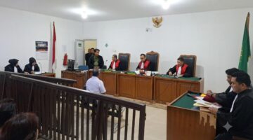Ketika JPU bacakan surat dakwaan perkara dugaan tindak pidana korupsi pembangunan Gedung Guest House Universitas Islam Negeri (UIN) Raden Fatah Palembang, Kamis (2/7/2026)