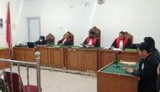 Saat Majelis hakim bacakan amar putusan terhadap terdakwa Eddy Hermanto di sidang Tipikor PN Palembang, Senin (6/7/2026)