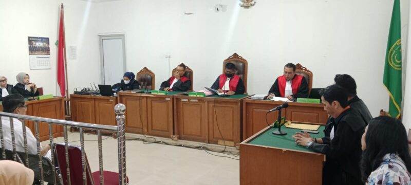 Saat Majelis hakim bacakan amar putusan terhadap terdakwa Eddy Hermanto di sidang Tipikor PN Palembang, Senin (6/7/2026)