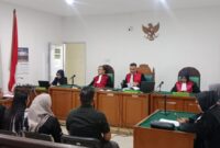 Saat lima orang saksi dihadirkan di sidang PN Palembang, Senin (6/7/2026)