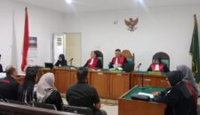 Saat lima orang saksi dihadirkan di sidang PN Palembang, Senin (6/7/2026)