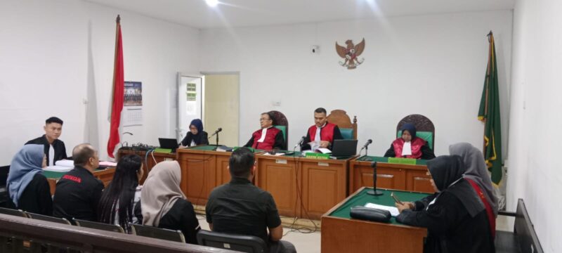 Saat lima orang saksi dihadirkan di sidang PN Palembang, Senin (6/7/2026)
