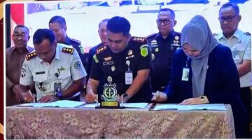Kalapas Sekayu Lakukan Penandatanganan PKS Persidangan Elektronik di Kejati Sumsel