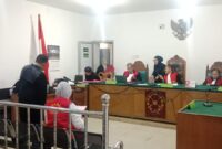 Suasana persidangan di PN Palembang, selasa (7/7/2026) JPU bacakan tuntutan terdakwa