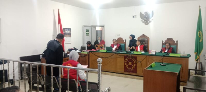 Suasana persidangan di PN Palembang, selasa (7/7/2026) JPU bacakan tuntutan terdakwa