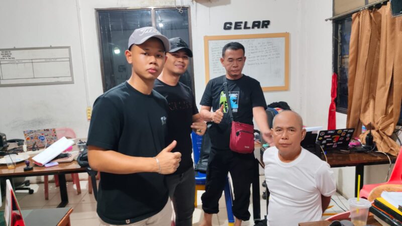 Pelaku saat diamankan di Polda Sumsel.