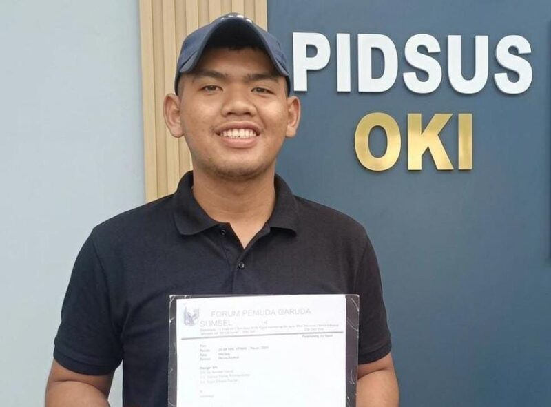 Foto Koordinator Lapangan Forum Pemuda Garuda Sumsel Karel Sinyo