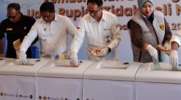 Botasupal Sumsel Musnahkan 24.476 Lembar Uang Palsu Temuan Selama Tujuh Tahun