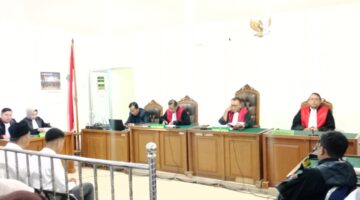 Saat JPU bacakan tanggapan atas eksepsi disidang PN Tipikor Palembang, Rabu (8/7/2026)