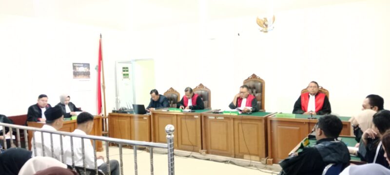 Saat JPU bacakan tanggapan atas eksepsi disidang PN Tipikor Palembang, Rabu (8/7/2026)