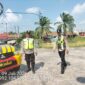Personel Polsek Buay Madang Timur melaksanakan patroli pagi dan Kegiatan Rutin Yang Ditingkatkan (KRYD) di kawasan Jalan Desa Kumpul Rejo, Kecamatan Buay Madang Timur, OKU Timur. 