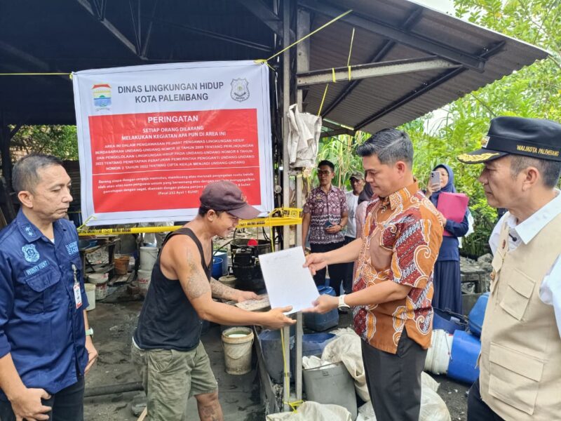 DLH Palembang Segel Pelaku Usaha Tahu Yang Mencemari Lingkungan Masyarakat 