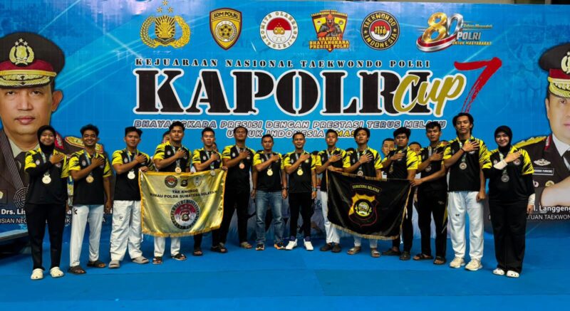 Kontingen Taekwondo Rimau Polda Sumsel Mengoleksi Semua Medali, Kejuaraan Kapolri CUP Ke- 7
