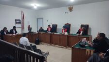 Saat JPU bacakan tuntutan pidana terhadap terdakwa Akhirudin,disidang Tipikor PN Palembang,Senin (13/7/2026)