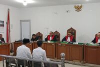 Saat majelis hakim bacakan putusan sela di persidangan yang digelar di PN Tipikor Palembang selasa  (14/7/2026)