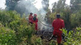 Personel Manggala Agni saat lakukan pemadaman. Foto: Manggala Agni.