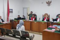 Saat terdakwa memberikan keterangannya dipersidangan PN Palembang, Rabu (15/7/2026)