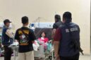 Polisi saat memintai keterangan terhadap korban di RSUD Martapura. Foto: dokumen polisi.