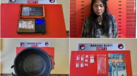 fhoto : dua tersangka tindak pidana narkotika di wilayah hukum polres pagar alam
