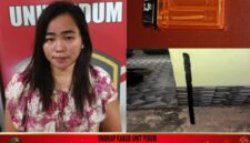 Pelaku beserta barang bukti saat diamankan. Foto: polisi.