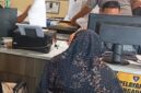 Foto korban membuat laporan polisi