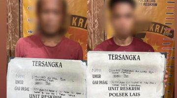 Kedua pelaku saat diamankan. Foto: polisi.
