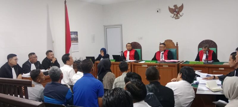 Saat para saksi dihadirkan di sidang PN Palembang,Senin (20/7/2026)