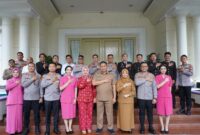 fhoto : momen pisah sambut kapolres pagar alam di griya rumah dinas walikota pagar alam