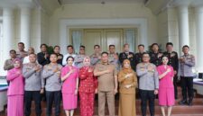 fhoto : momen pisah sambut kapolres pagar alam di griya rumah dinas walikota pagar alam