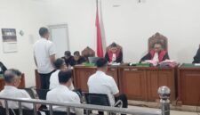 Saat majelis hakim Jatukan Hukuman Keenam Terdakwa disidang PN Tipikor Palembang, Rabu (22/7/2026)