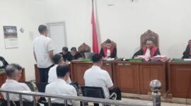 Saat majelis hakim Jatukan Hukuman Keenam Terdakwa disidang PN Tipikor Palembang, Rabu (22/7/2026)