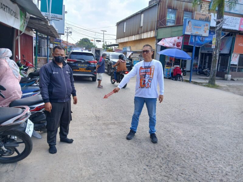TKP yang berada di Jalan Sultan Mahmud Badaruddin II, Simpang Kades, Kelurahan Sukodadi, Kecamatan Sukarami, Palembang,