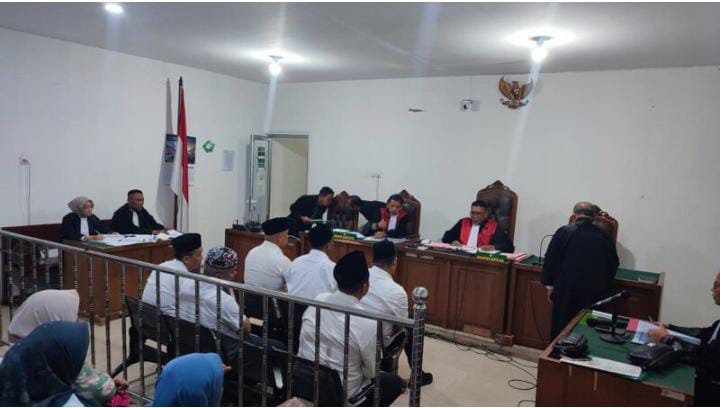 Saat JPU bacakan Tuntutan enam terdakwa disidang PN Tipikor Palembang Jumad (24/7/2026)