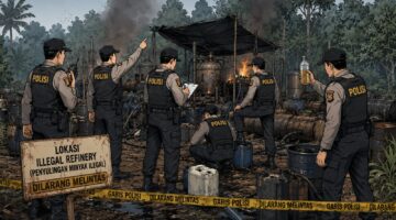 Lagi, Illegal Refinery di Muba Kembali di Bongkar, Puluhan Ribu Liter Minyak Mentah Diamankan.