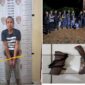 Pelaku beserta barang bukti saat diamankan. Foto: dokumen polisi.