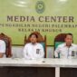 Foto ketua PN Palembang Kelas IA Khusus, Dr. I Nyoman Wiguna, SH, MH,saat gelar Pers Senin (27/7/2026