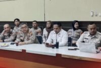 fhoto :rapat kordinasi polres pagar alam kesiapan kunjugan kapolda sumse