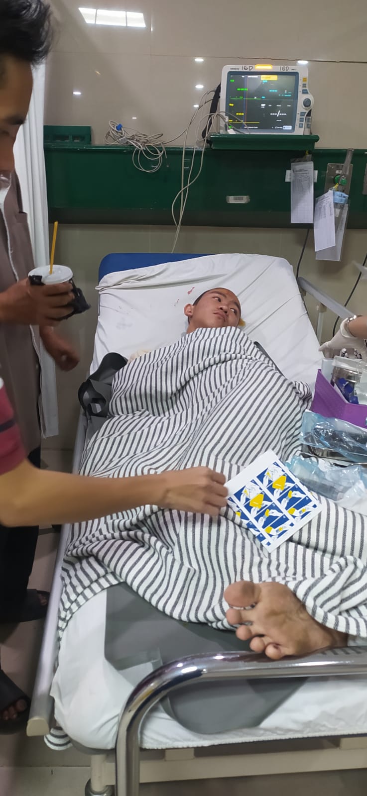 Foto korban saat di rawat di rs Hermina