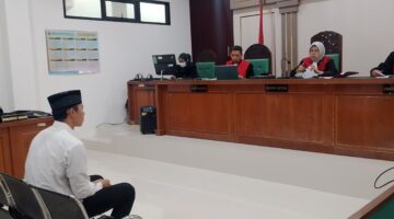 Foto terdakwa dihadirkan disidang PN Tipikor Palembang, Selasa (28/7/2026)
